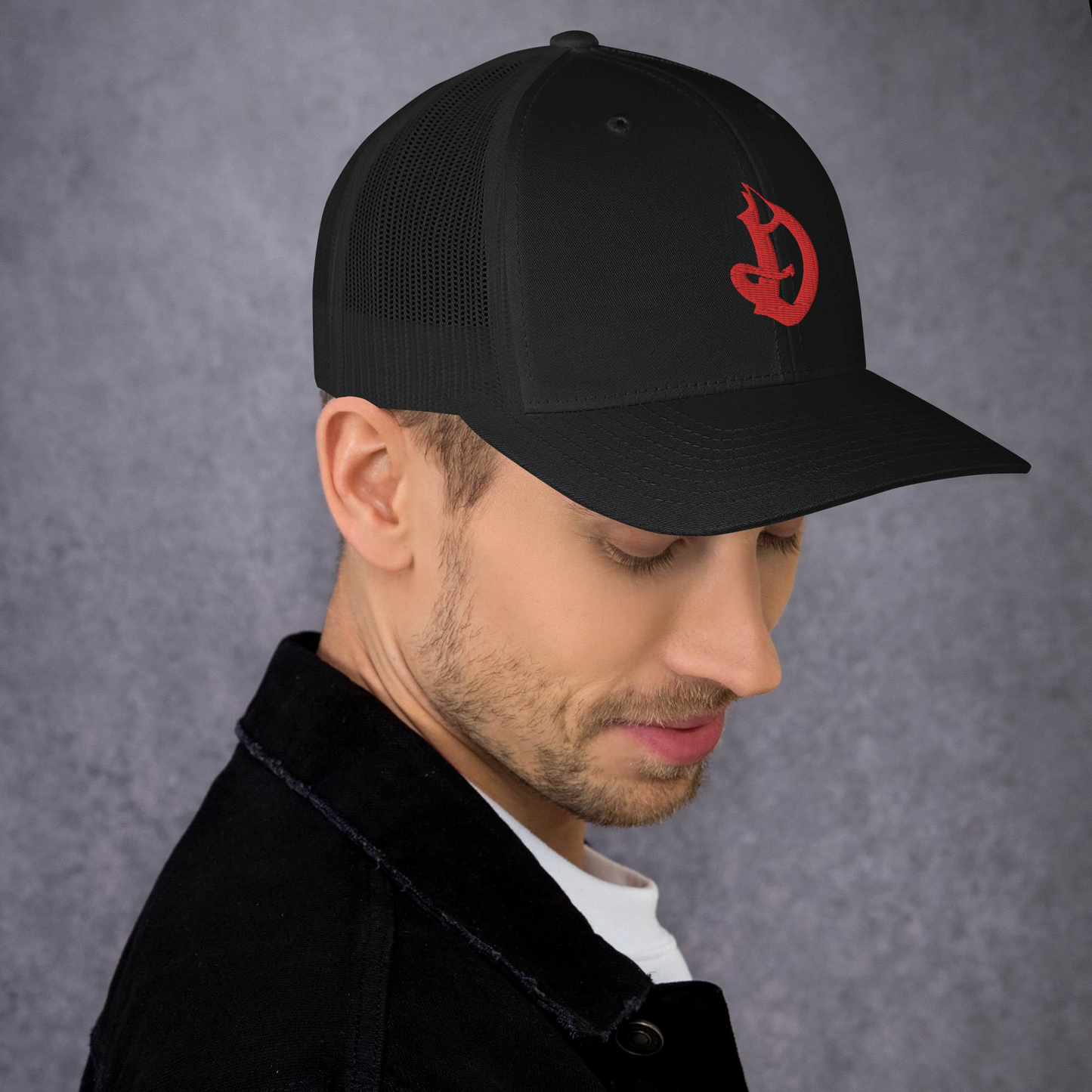 D logo Trucker Cap