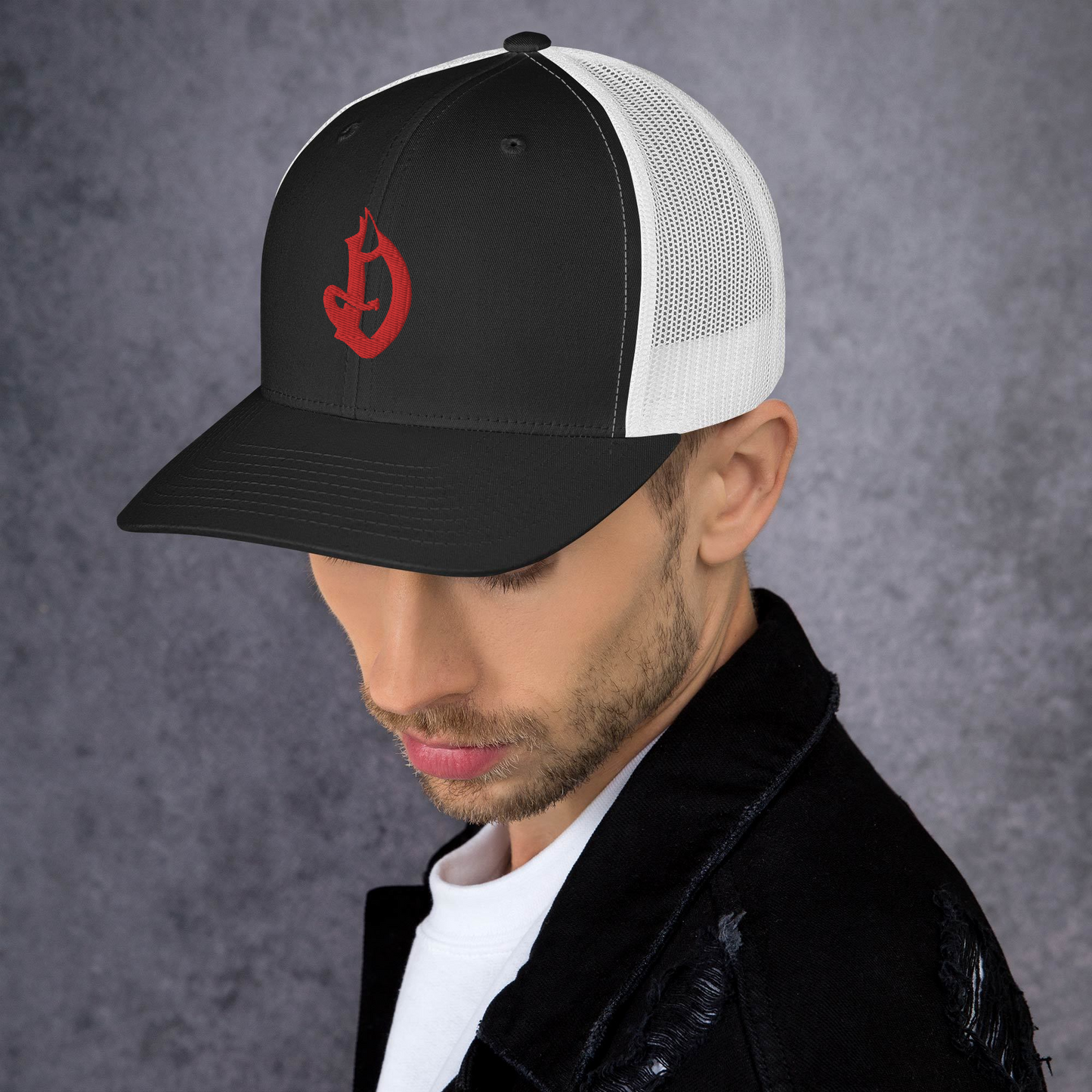 D logo Trucker Cap