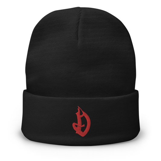 D Logo Embroidered Beanie