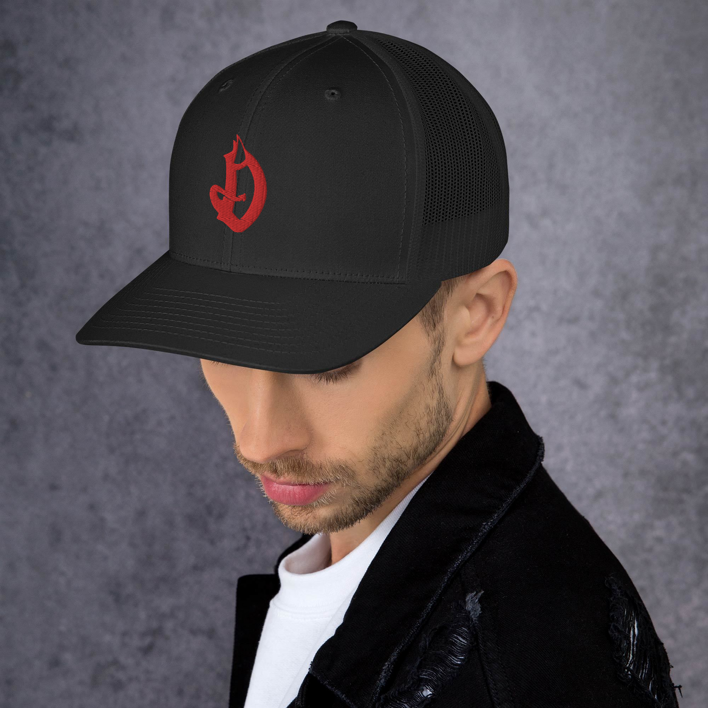 D logo Trucker Cap