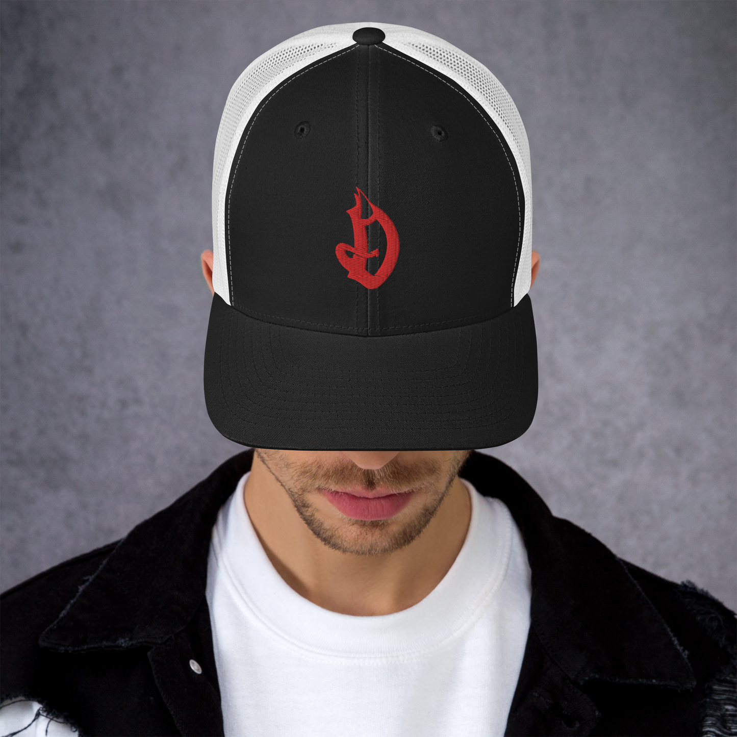 D logo Trucker Cap