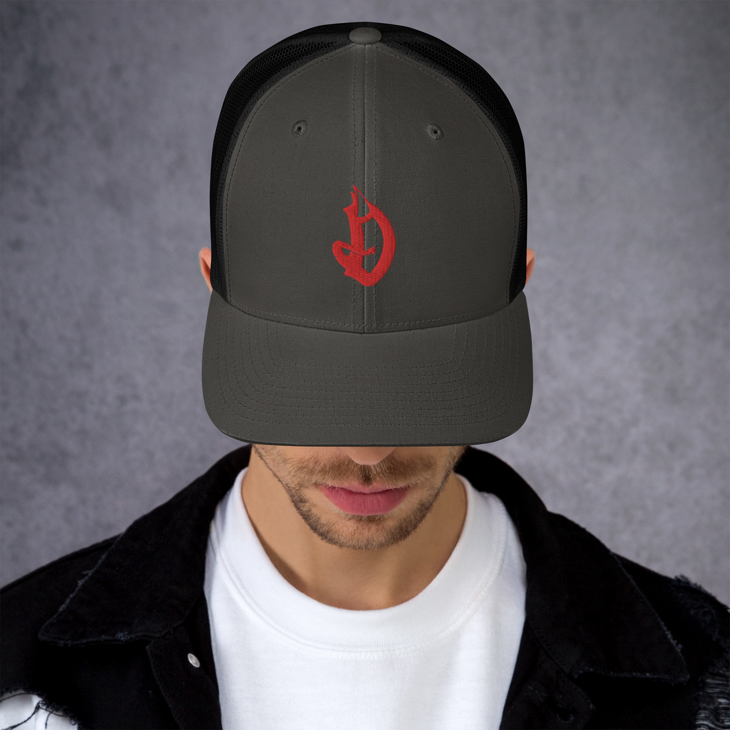 D logo Trucker Cap