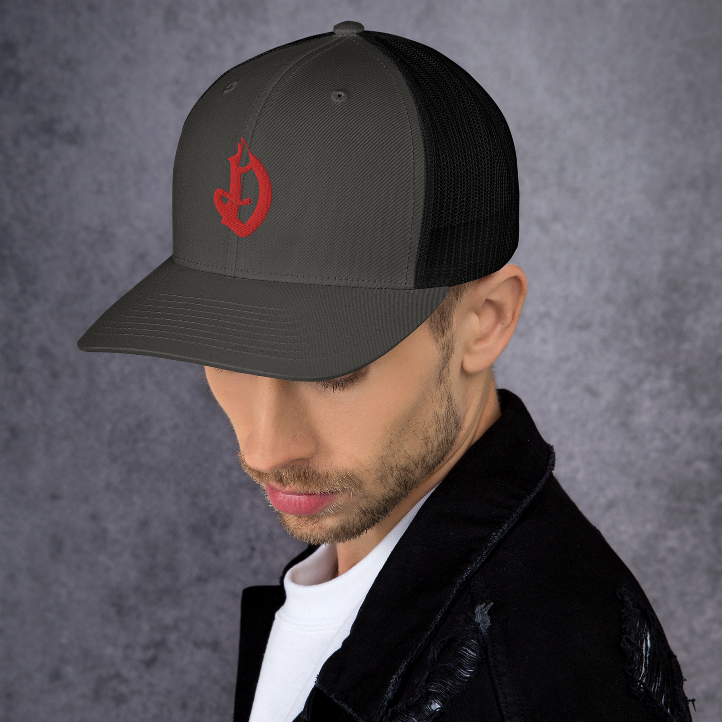 D logo Trucker Cap