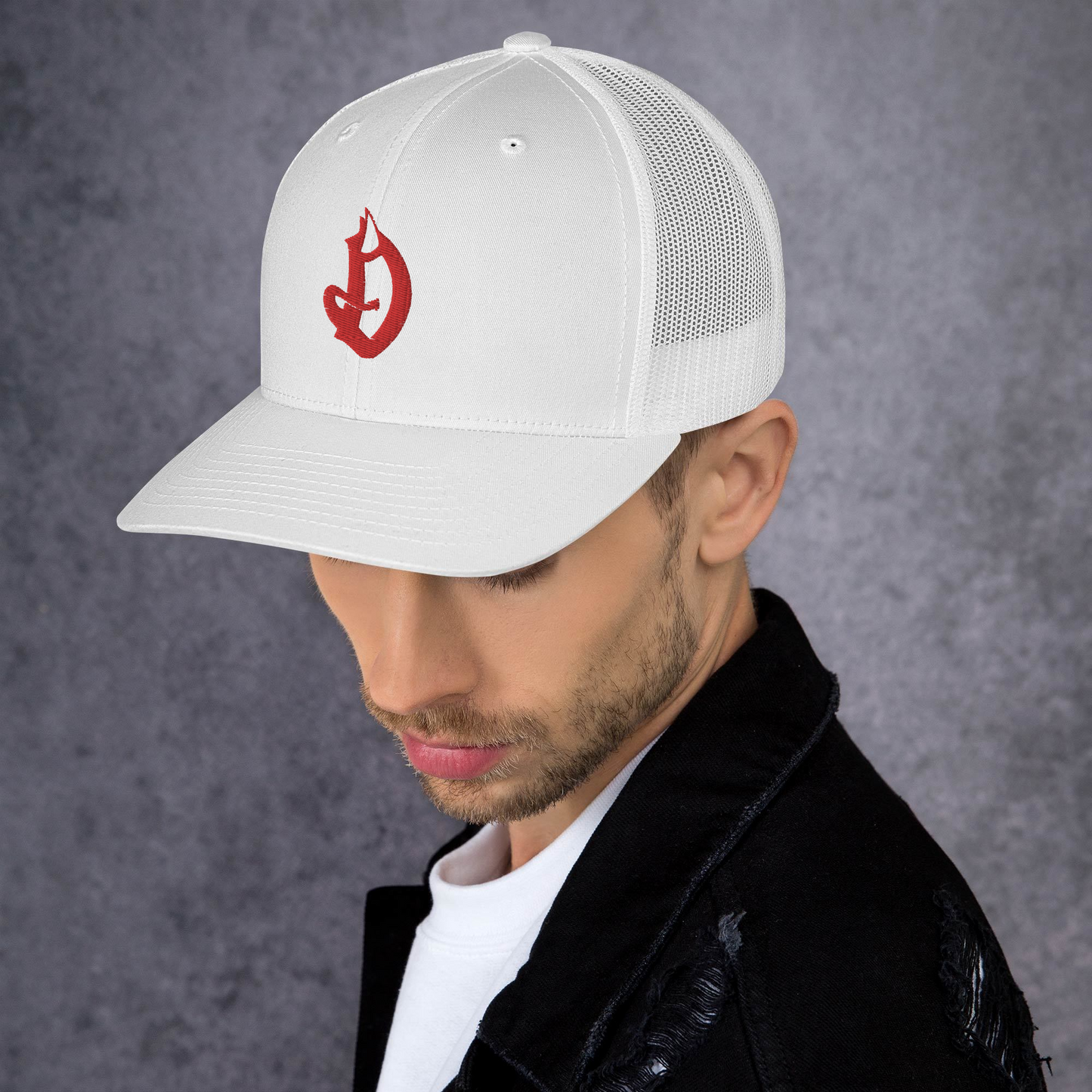 D logo Trucker Cap