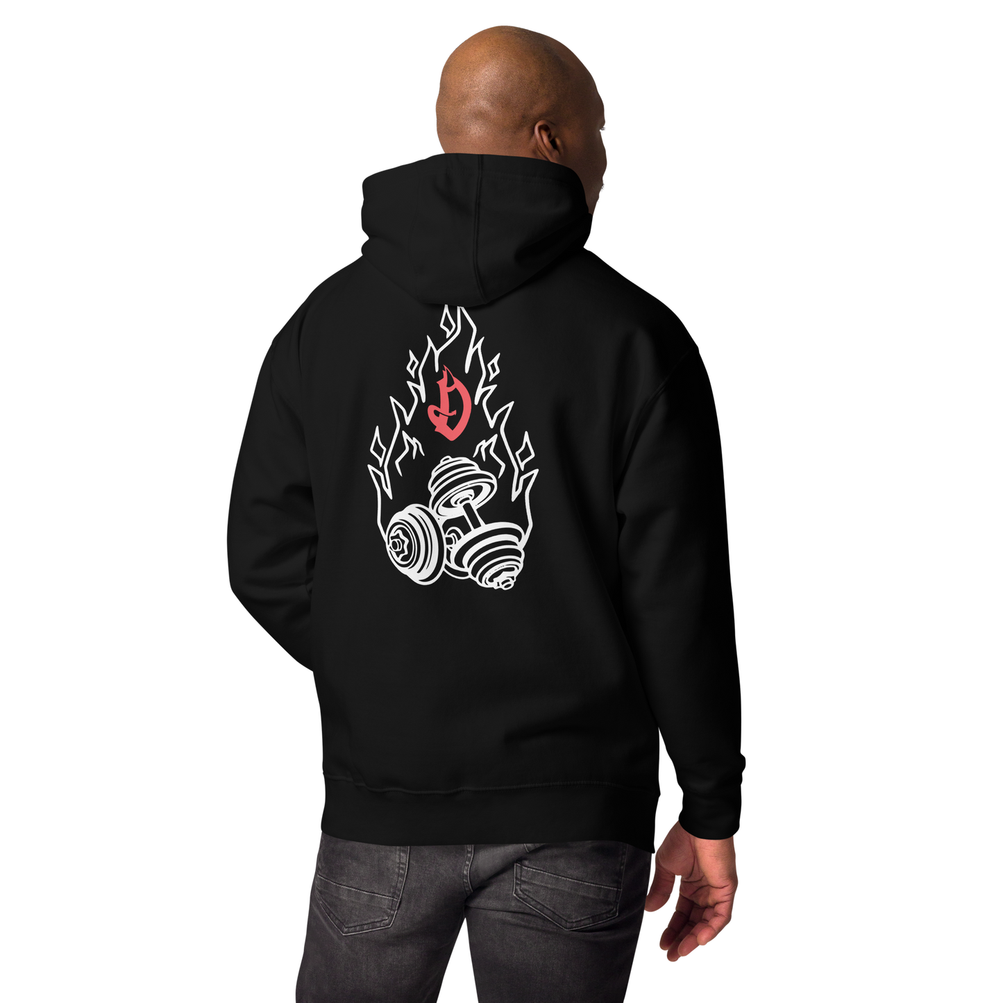 Dumbbell Flame Hoodie