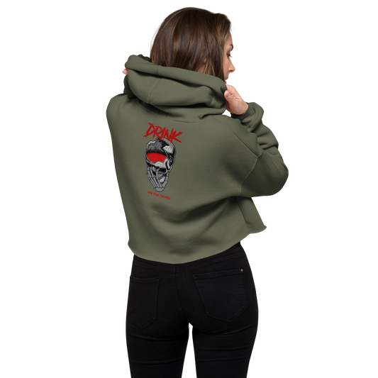 Womes- Drink with your Enemies- Crop Hoodie