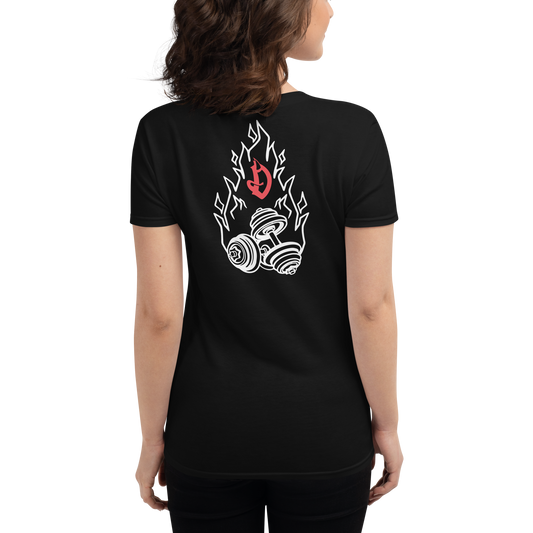 Womens-Devil Dumbbell- tshirt