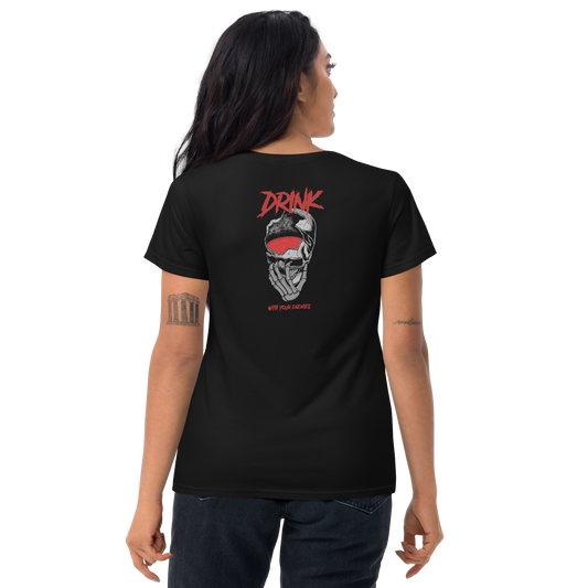 Womens- Drinks with your Enemies- tshirt Black