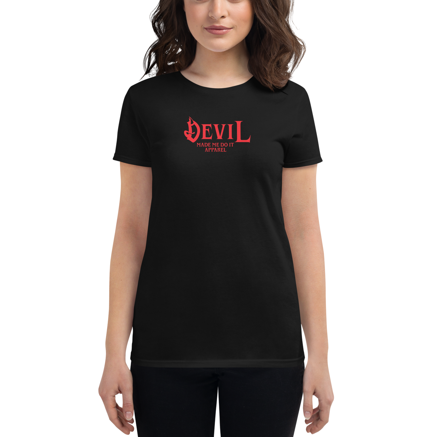 Womens-Devil Dumbbell- tshirt